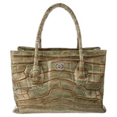 Chanel Vintage Green Alligator Cerf Tote Bag 2006–2008