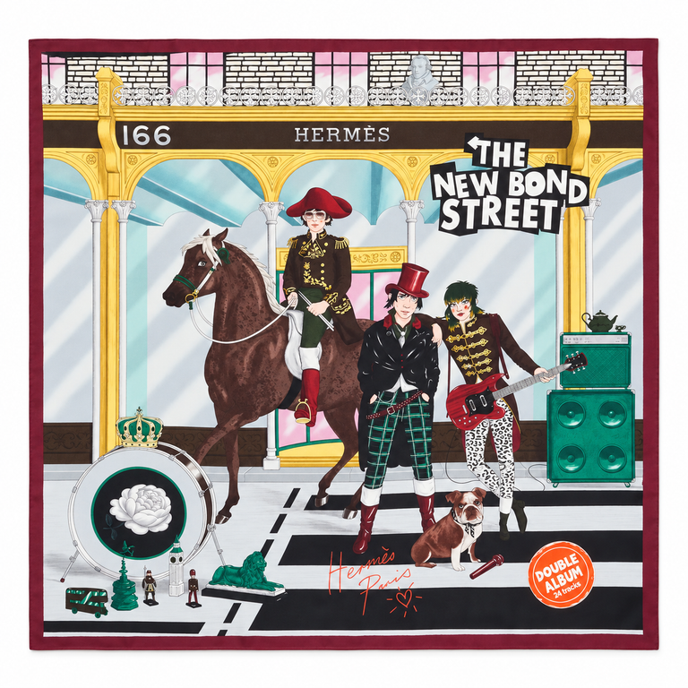 Hermès 2026 Limited Edition 'The New Hermès Record' Silk Scarf For