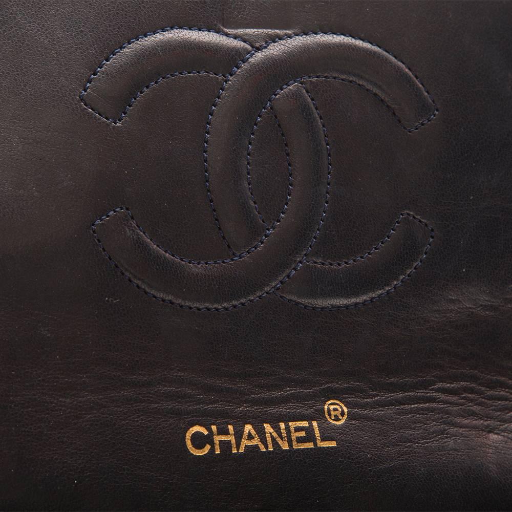 Chanel Navy Leather Bag 2