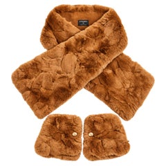 Chanel Women's Caramel Orylag Fur Ensemble