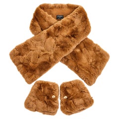 Chanel Women's Caramel Orylag Fur Ensemble