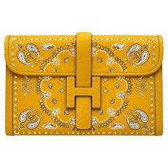 Hermès Customised Bandana Jige Elan PM Yellow