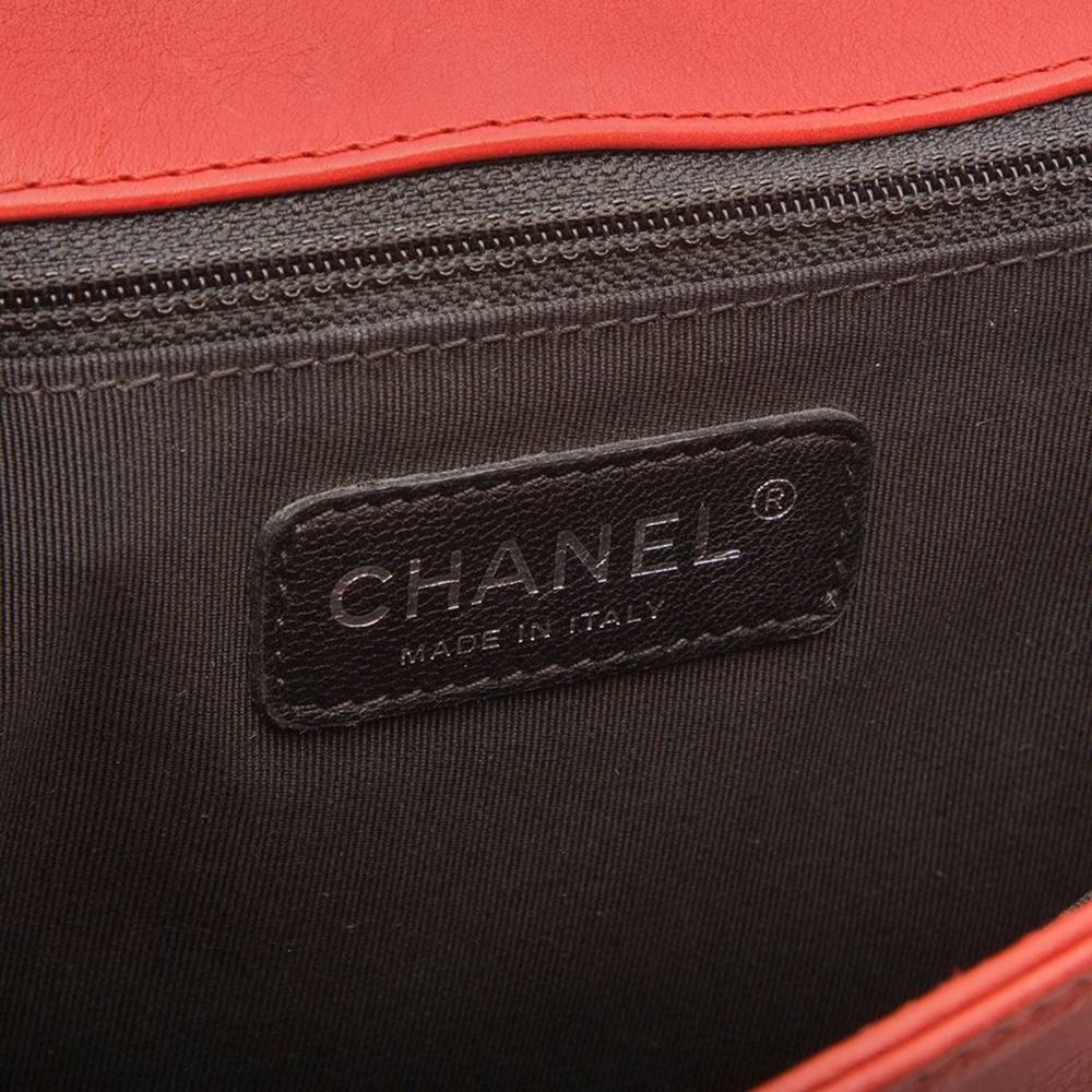 Chanel Quilted Red Boy Shoulder Bag  3