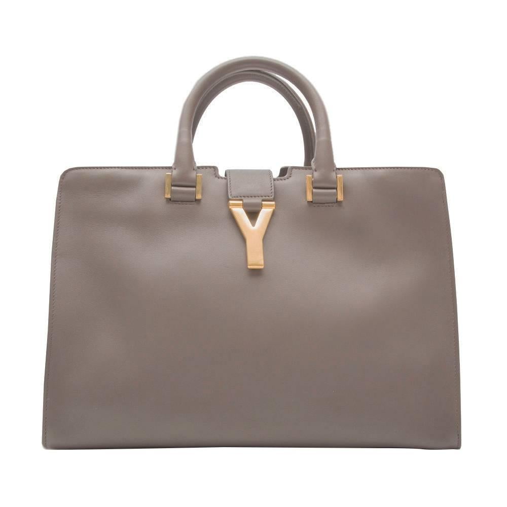 Yves Saint Laurent Grey Cabas Bag 