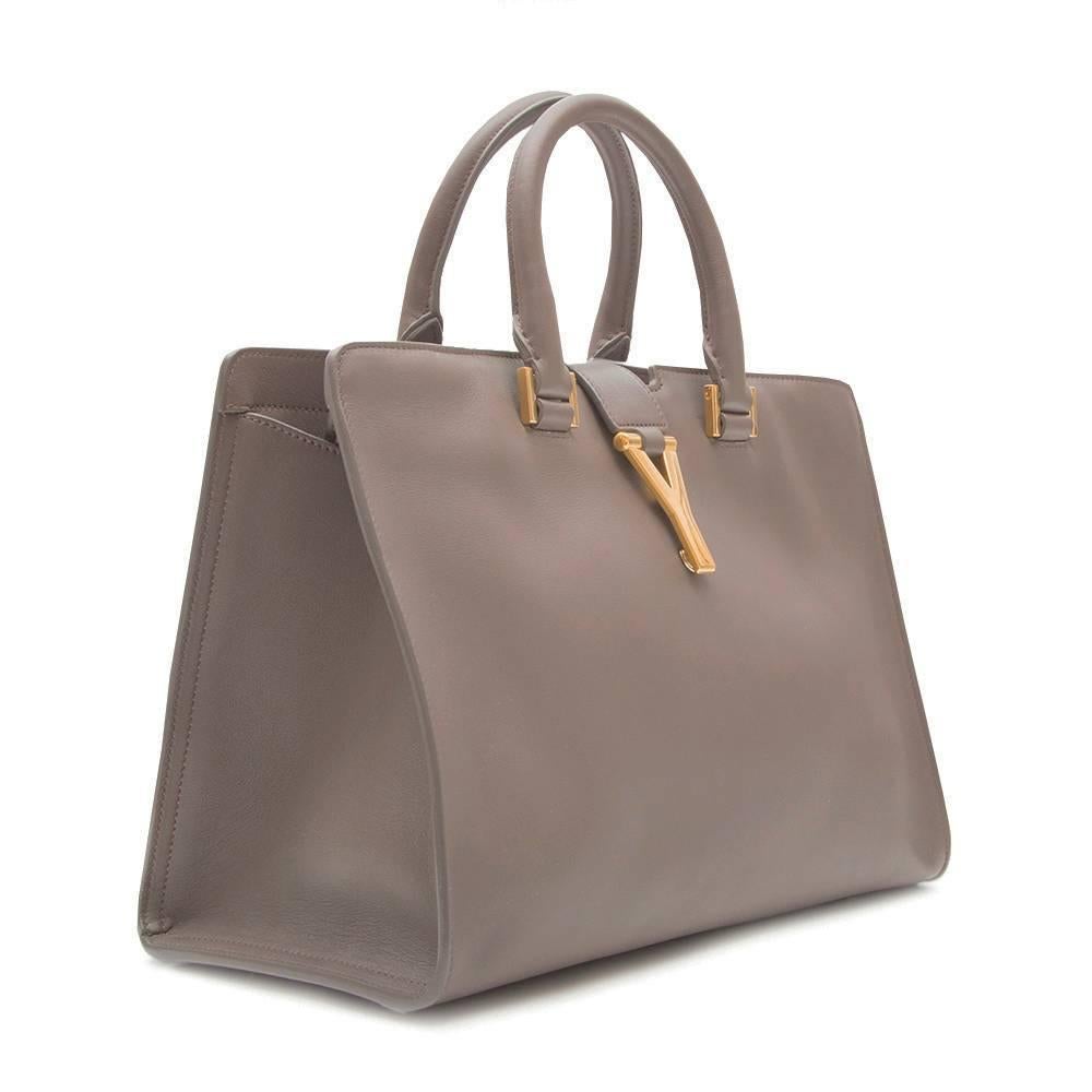 Yves Saint Laurent Grey Cabas Bag  3