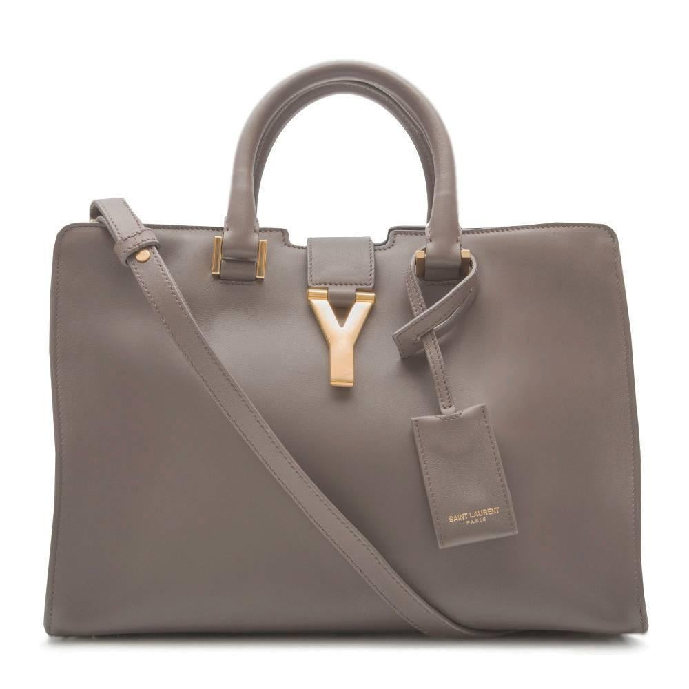 Yves Saint Laurent Grey Cabas Bag  5