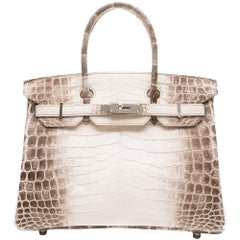 Hermès BETON Matte Porosus Croc 35 cm Birkin Bag- Grey color with gold  hardware at 1stDibs