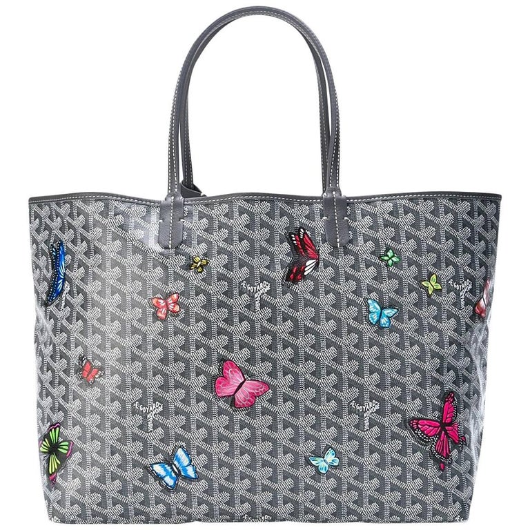 Customised &quot;Butterfly&quot; Goyard Monogram St Louis Bag For Sale at 1stdibs