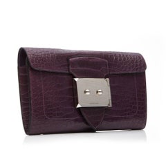 Hermes Amethyst Alligator Goodlock Clutch
