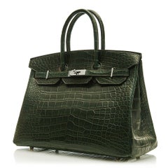 Hermès Vert Fonce  Matte Alligator Birkin 35cm BRAND NEW