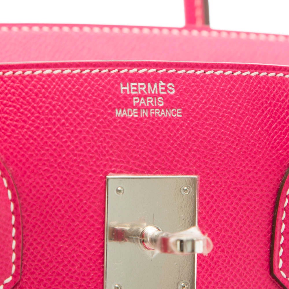 Hermès Rose Tyrien Pink Epsom Leather 35cm Birkin Bag In New Condition In London, GB