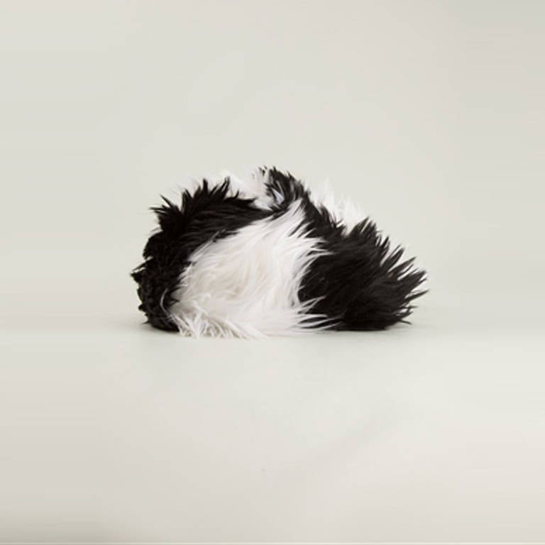 Chanel Vintage Furry Cap. Work a statement piece with a difference via this rare black and white furry cap from Chanel Vintage.

Colour: black, white

Material: modacrylic
Measurements: circumference: 54 centimetres
Condition: 8 out of 10
Very good