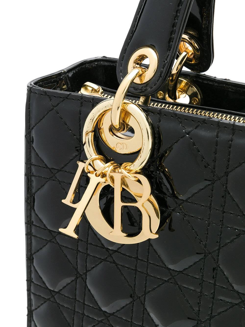 Black Christian Dior 'Lady Dior' Handbag