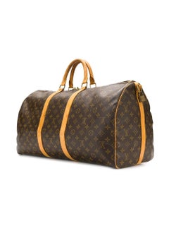 Customized "Flowers" Louis Vuitton Monogram Keepall Bag