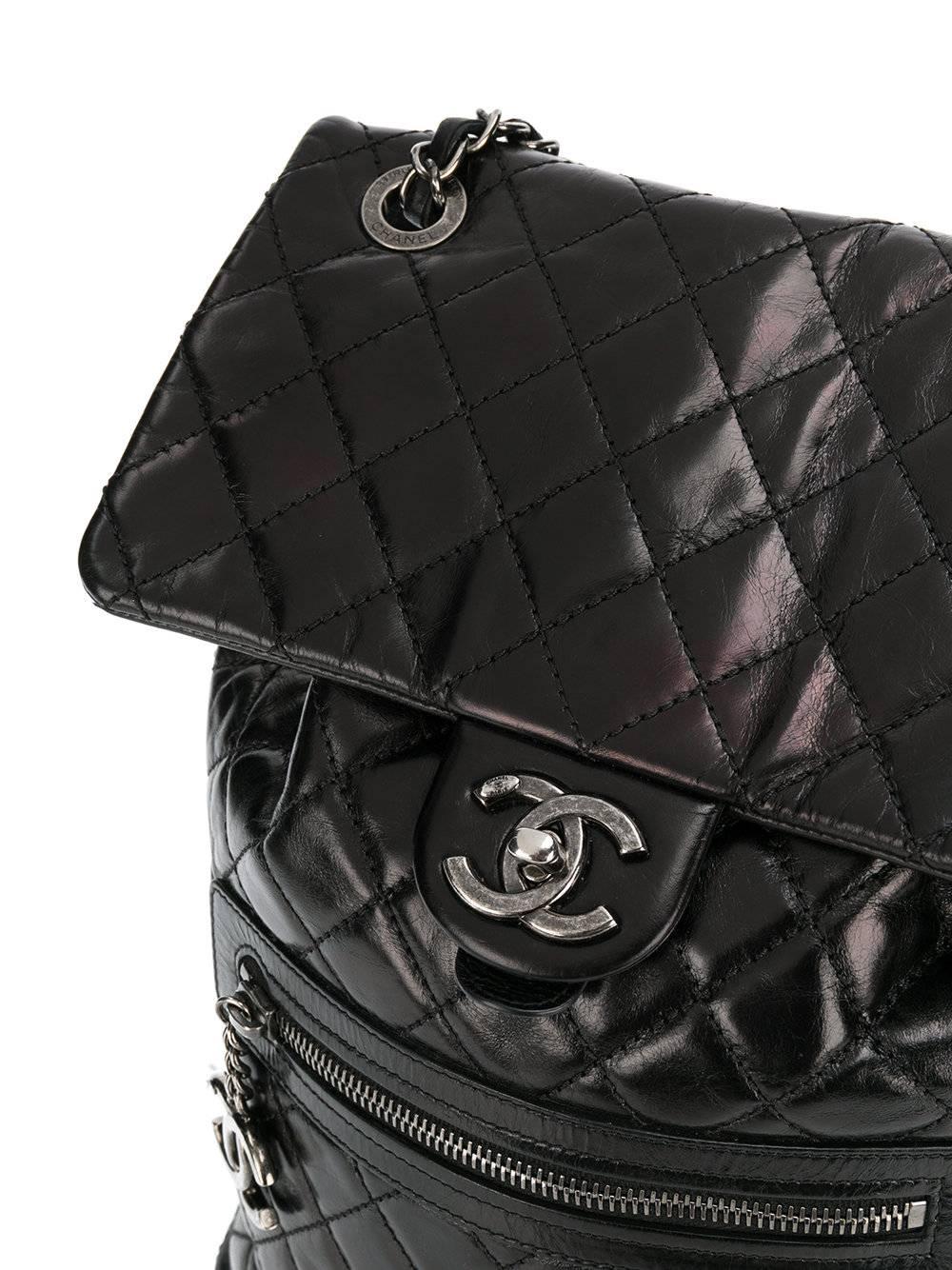 Black Chanel Quilted Backpack