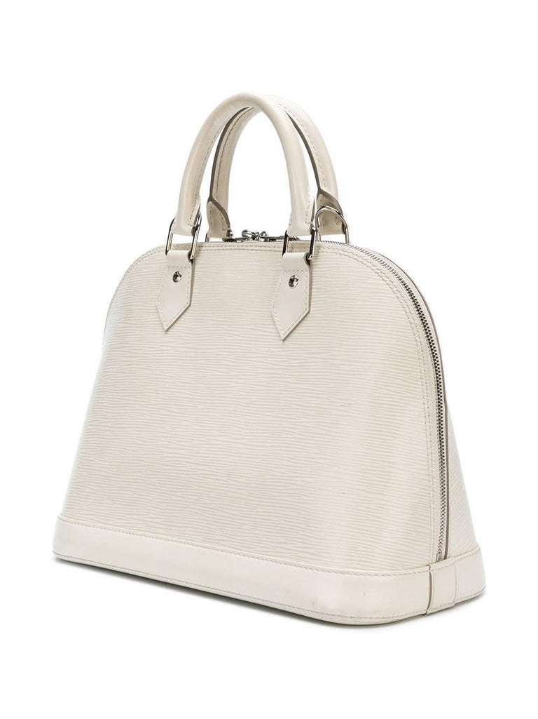 Alma linen handbag Louis Vuitton White in Linen - 29374076
