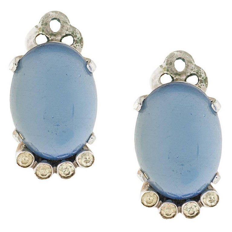 Vintage 1940s Clipon Earrings For Sale at 1stdibs