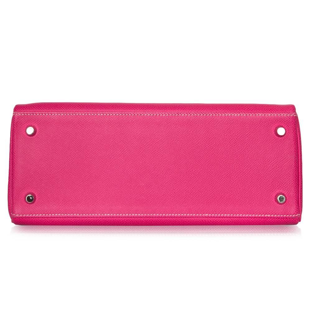 Pink Hermès Rose Tyrien Epsom Leather 28cm Kelly Bag