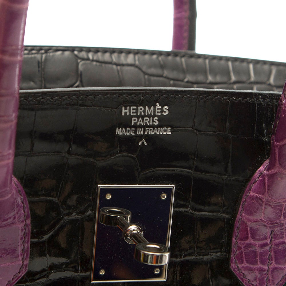 Black Hermès Limited Edition Bi-colour  Birkin 35cm