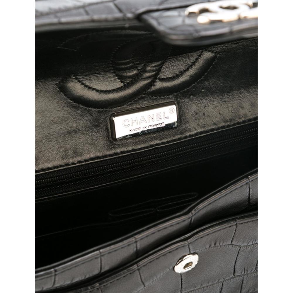 Chanel Black Crocodile 2.55 Shoulder Bag In Good Condition In London, GB
