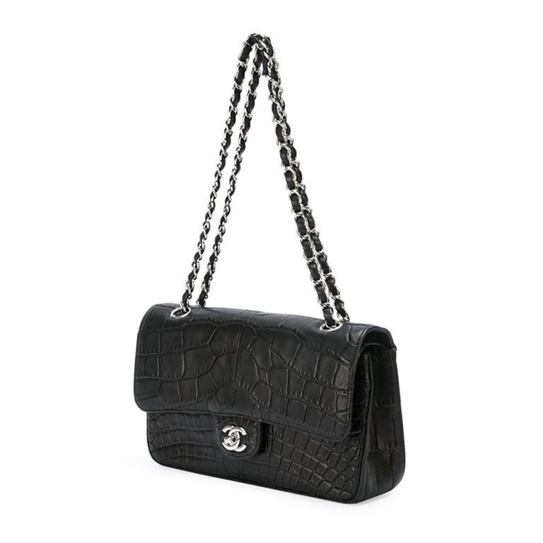 Chanel Black Crocodile 2.55 Shoulder Bag at 1stDibs | chanel crocodile