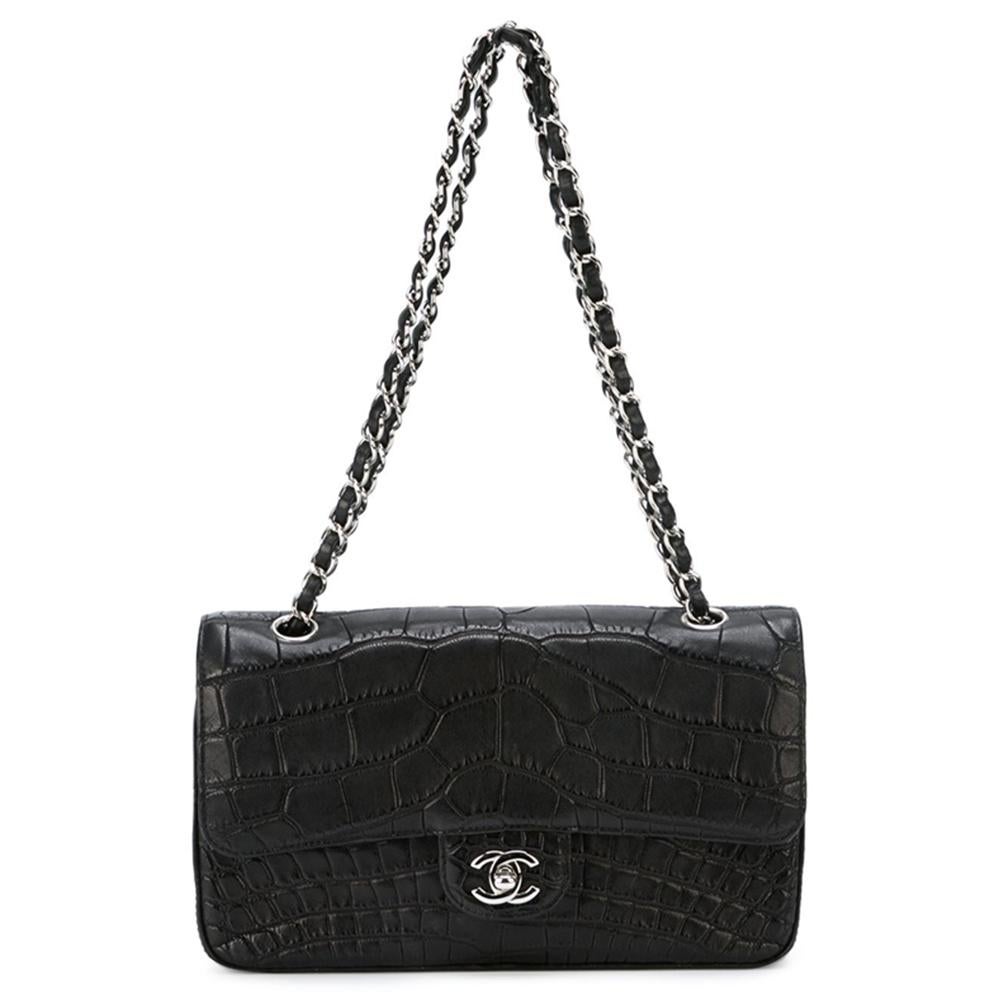 Chanel Black Crocodile 2.55 Shoulder Bag 2