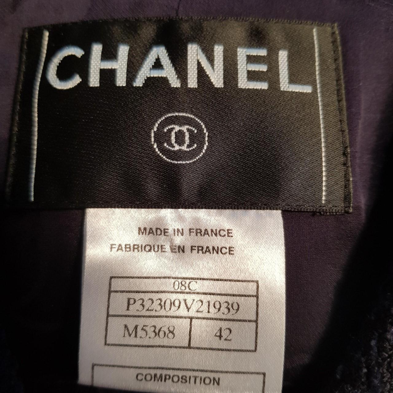 Black Chanel Navy Double-breasted Coat