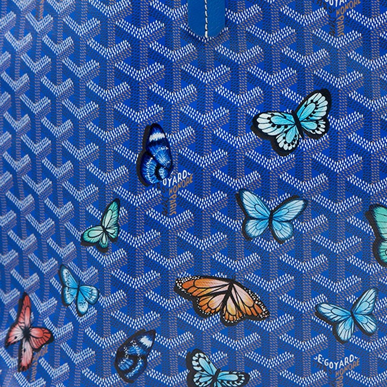 Goyard Customized Blue 'Butterflies' Monogram St Louis PM Bag