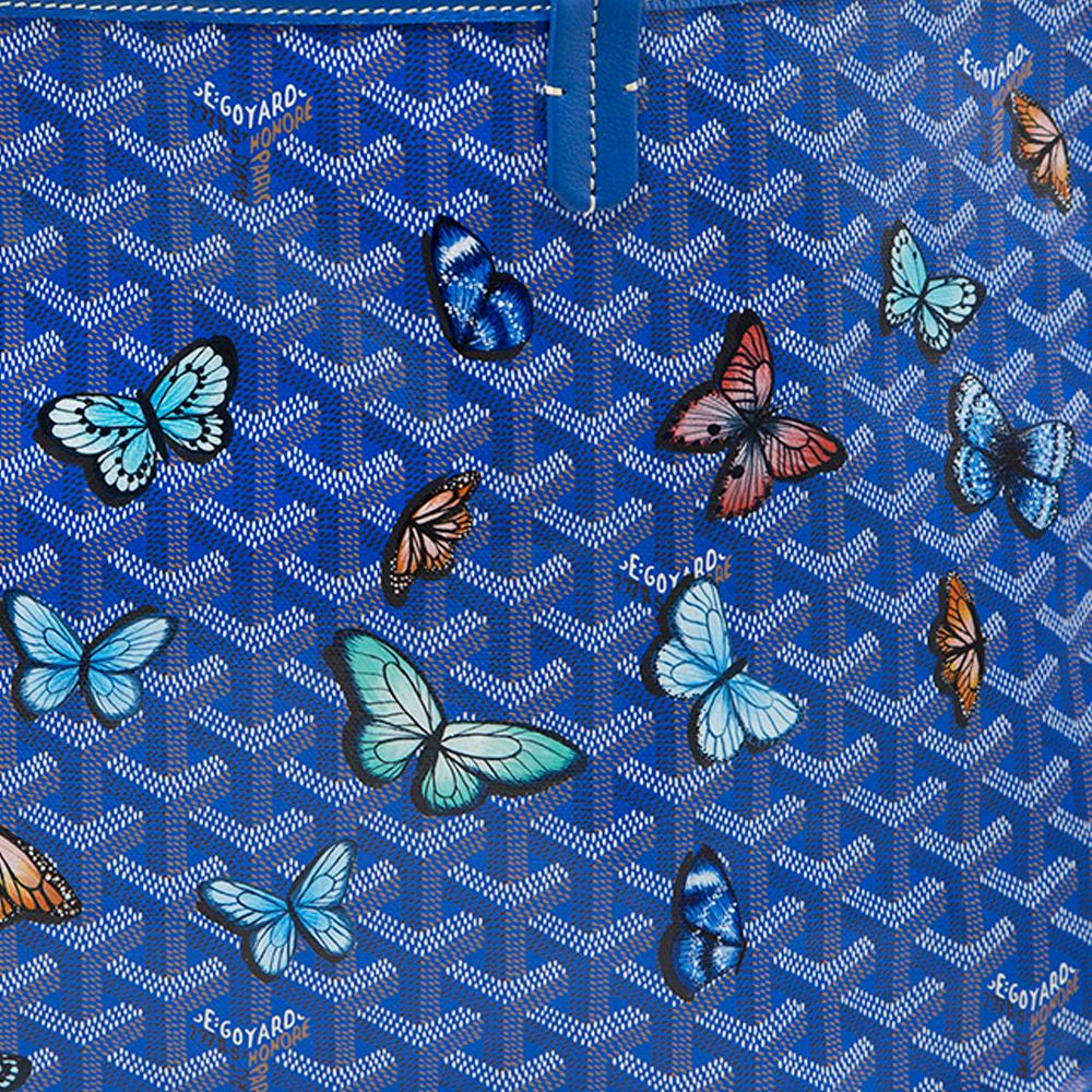 Goyard Customized Grey 'Butterflies' Monogram St Louis PM Bag