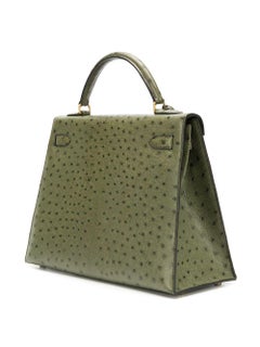 Hermès Vert Olive Ostrich 32cm Kelly Bag