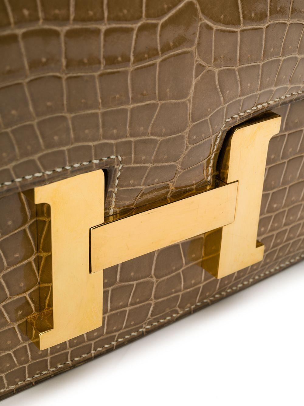 Women's Hermès 23cm Poussiere Crocodile Constance Bag