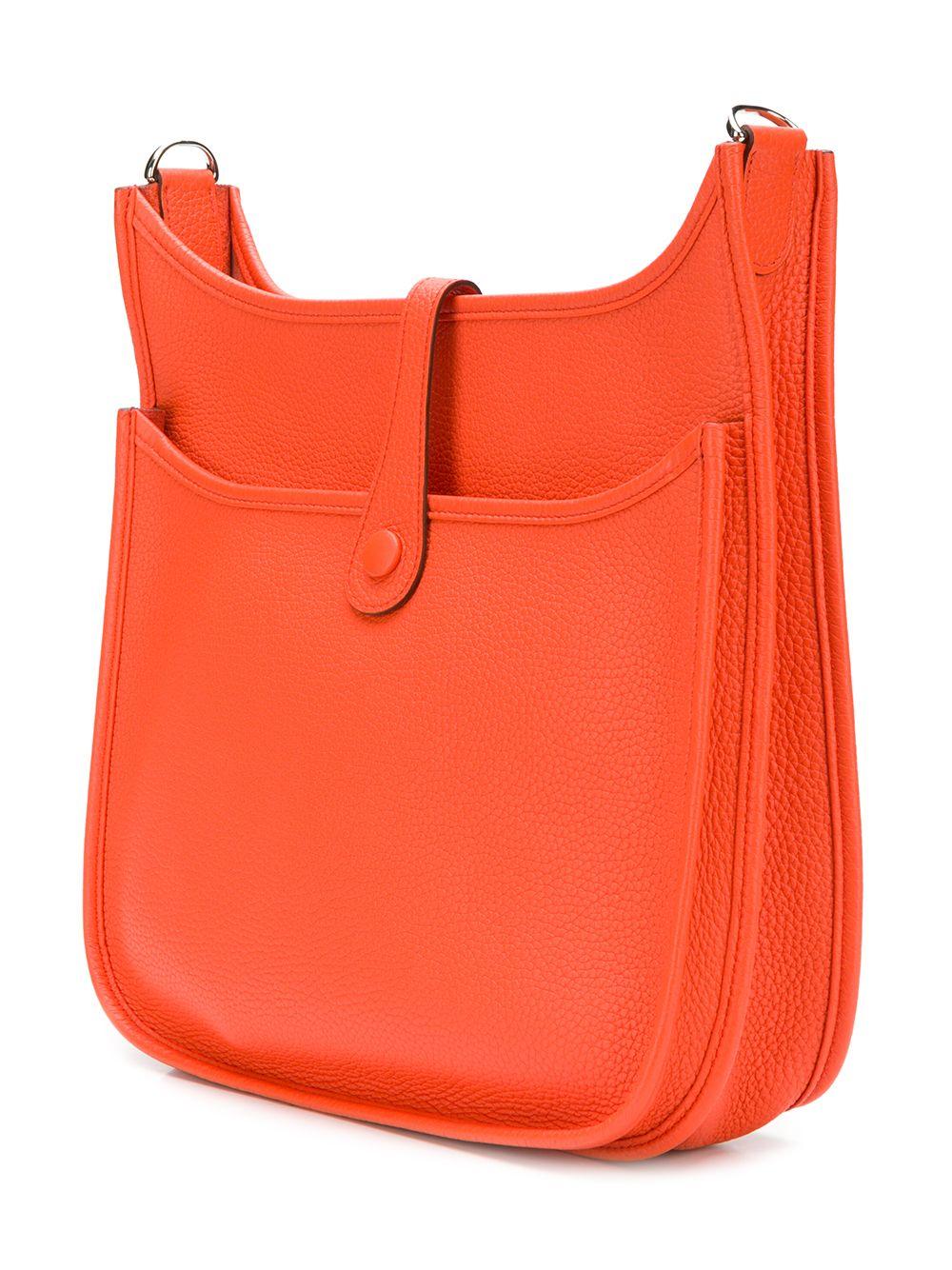 Red Hermès Poppy Orange 29cm Evelyne Shoulder Bag