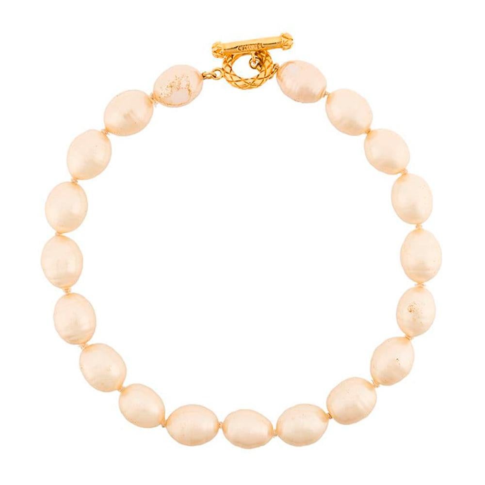 Chanel Baroque Faux-Pearl Choker Necklace