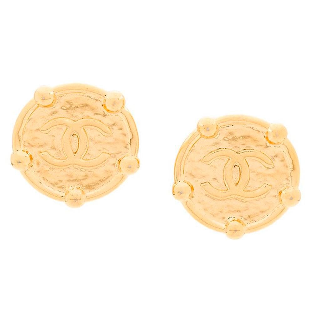 Chanel Logo Oversized Earrings