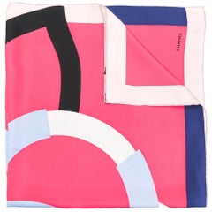 Chanel Abstract Print Silk Scarf