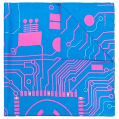 Chanel Silk Wiring Print Scarf