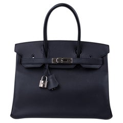 Hermès Black Epsom Leather Birkin 30 Handbag Palladium Hardware