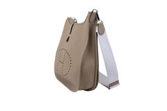Hermès Beige Trench Leather Evelyne 33 Handbag Palladium Hardware