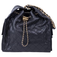 Chanel Black Caviar Calfskin 25 Hobo Bag Gold Hardware