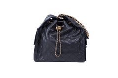 Chanel Black Caviar Calfskin 25 Hobo Bag Gold Hardware