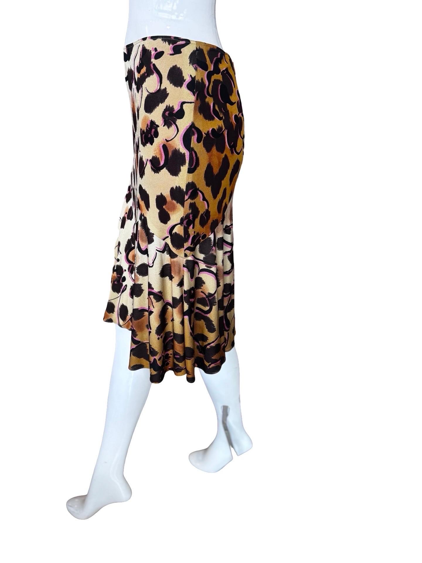 Falda de leopardo Gianni Versace en venta 3