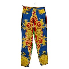 1990's Baroque GIANNI VERSACE High waisted Colourful Rococo patterned Jeans