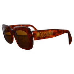 Gafas de sol Moschino Persol Occhialli Ovaladas Cuadradas de Concha de Tortuga de 1990