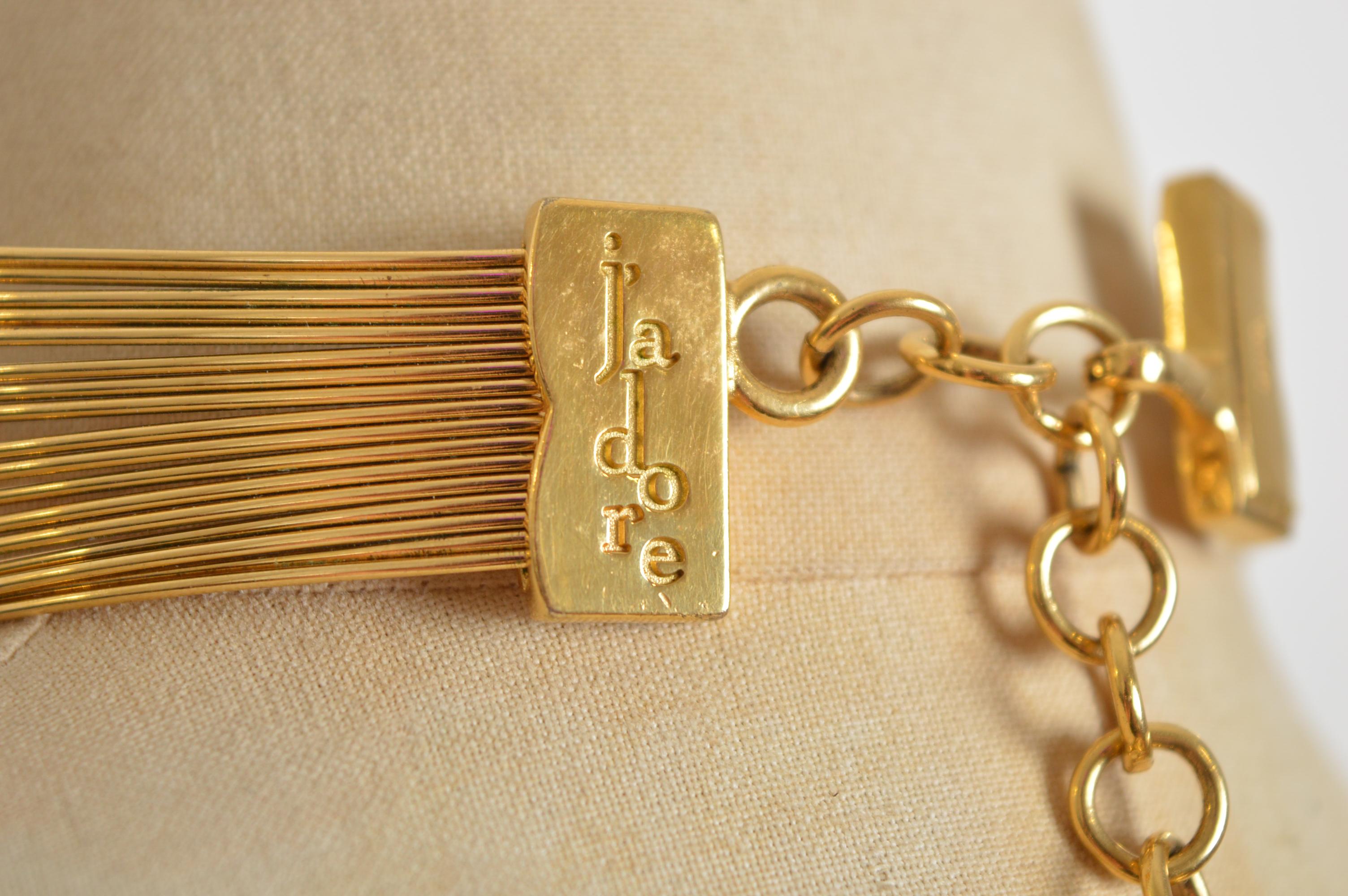 Christian Dior J'ADORE Gargantilla de alambre metálico dorado - Collar C.1990 en venta 2