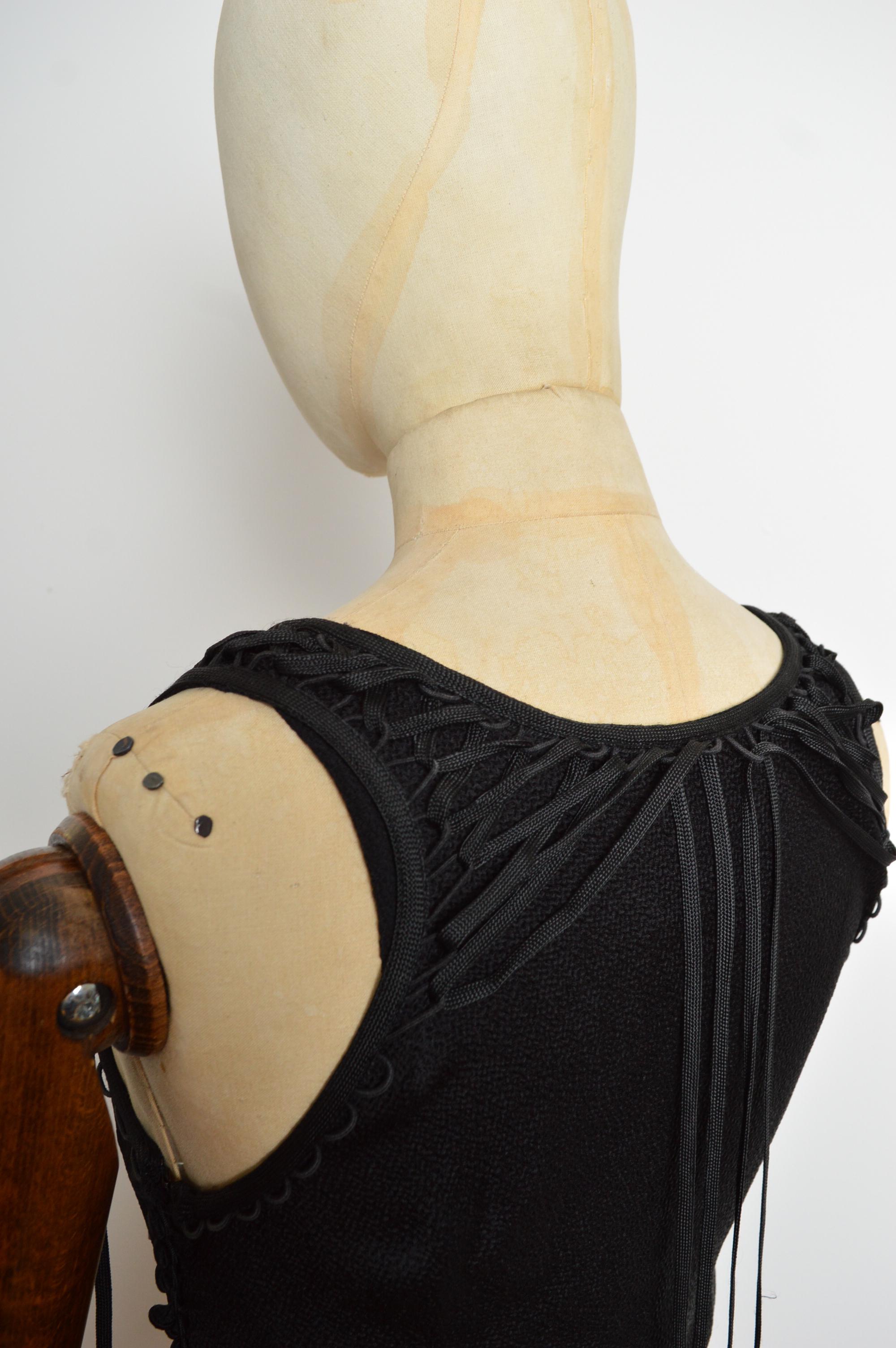A/W 2003 Christian Dior John Galliano schwarzes Maxi-langes Abendkleid aus Satin im Angebot 6