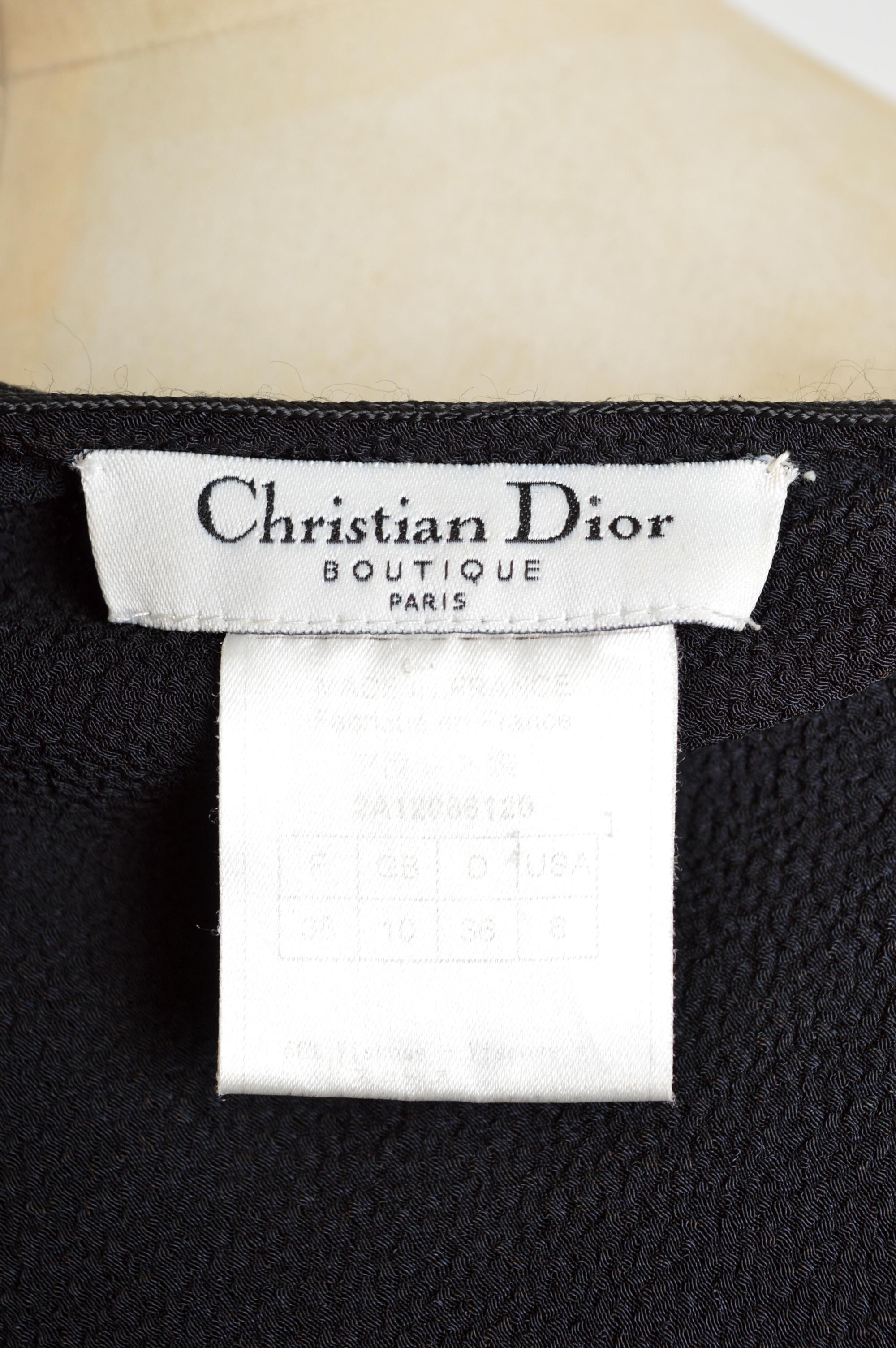 A/W 2003 Christian Dior John Galliano schwarzes Maxi-langes Abendkleid aus Satin im Angebot 11