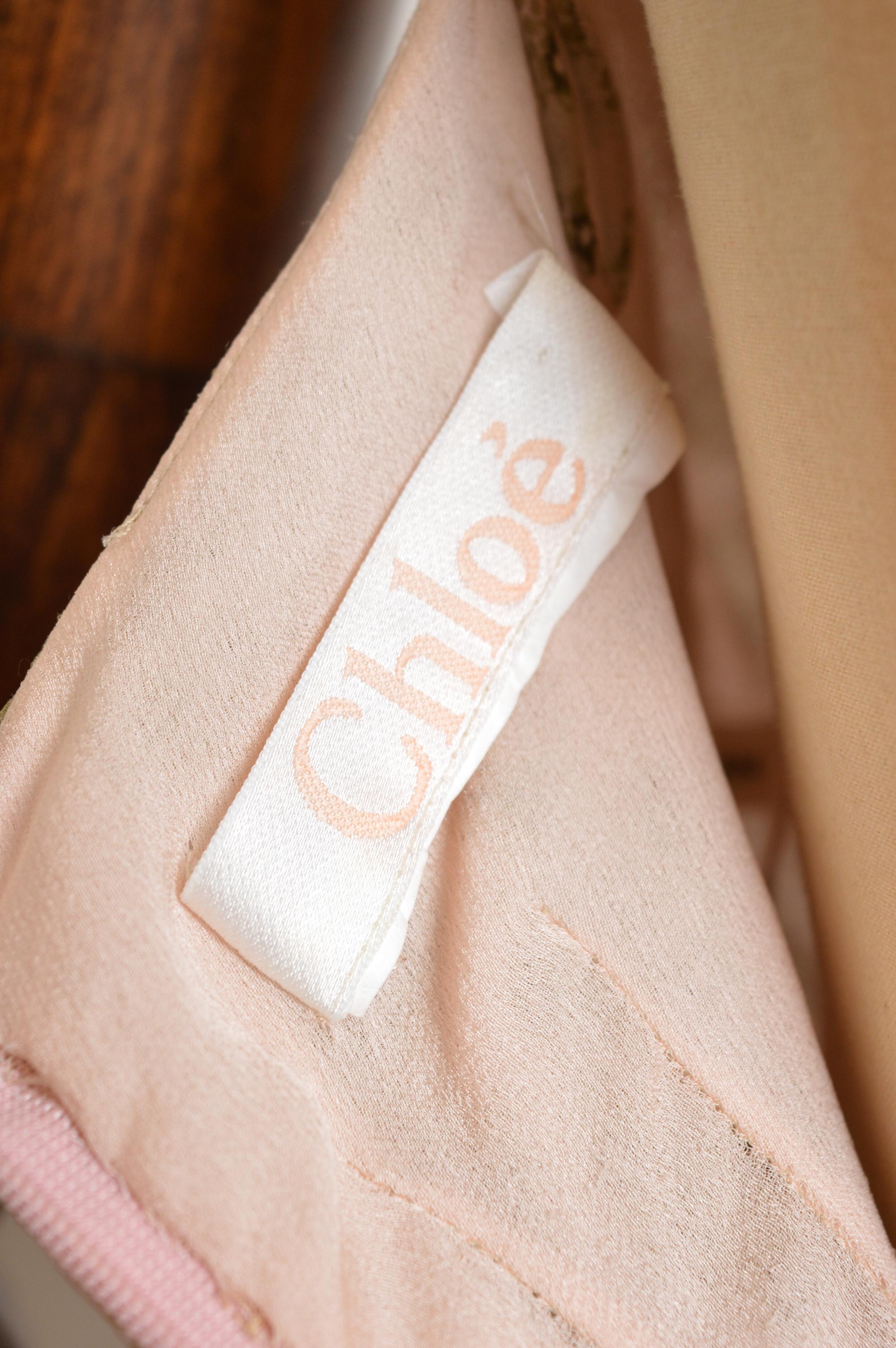 1990 - CHLOÉ by Stella McCartney - Robe à volants en soie à fleurs et imprimé léopard en vente 12