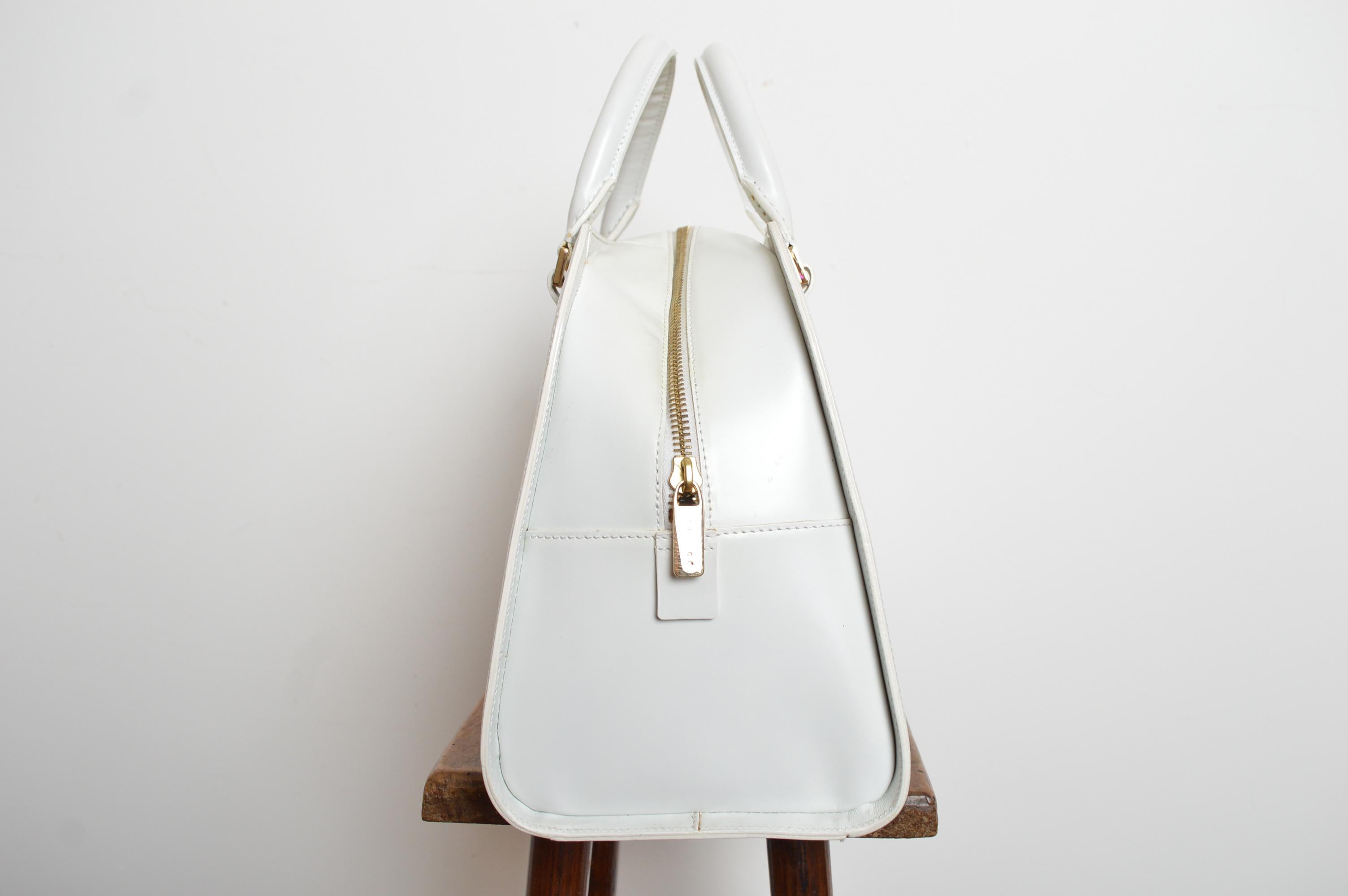 CÉLINE by Michael Kors Triomphe Weiße Tasche mit großem Henkel aus Leder / Handtasche im Angebot 5