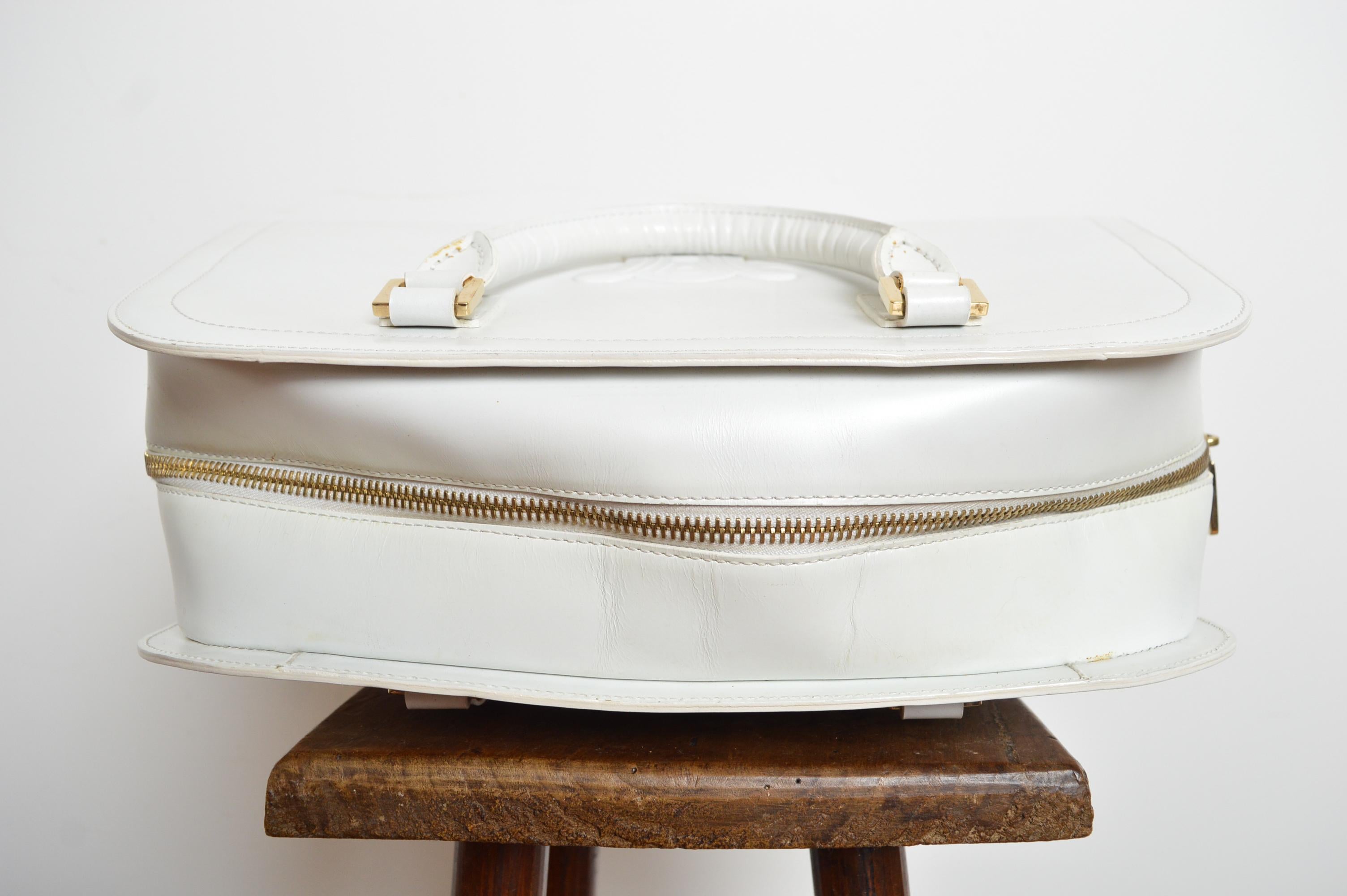 CÉLINE by Michael Kors Triomphe Weiße Tasche mit großem Henkel aus Leder / Handtasche im Angebot 12