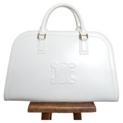CÉLINE by Michael Kors Triomphe White leather large top handle Bag / Hand Bag